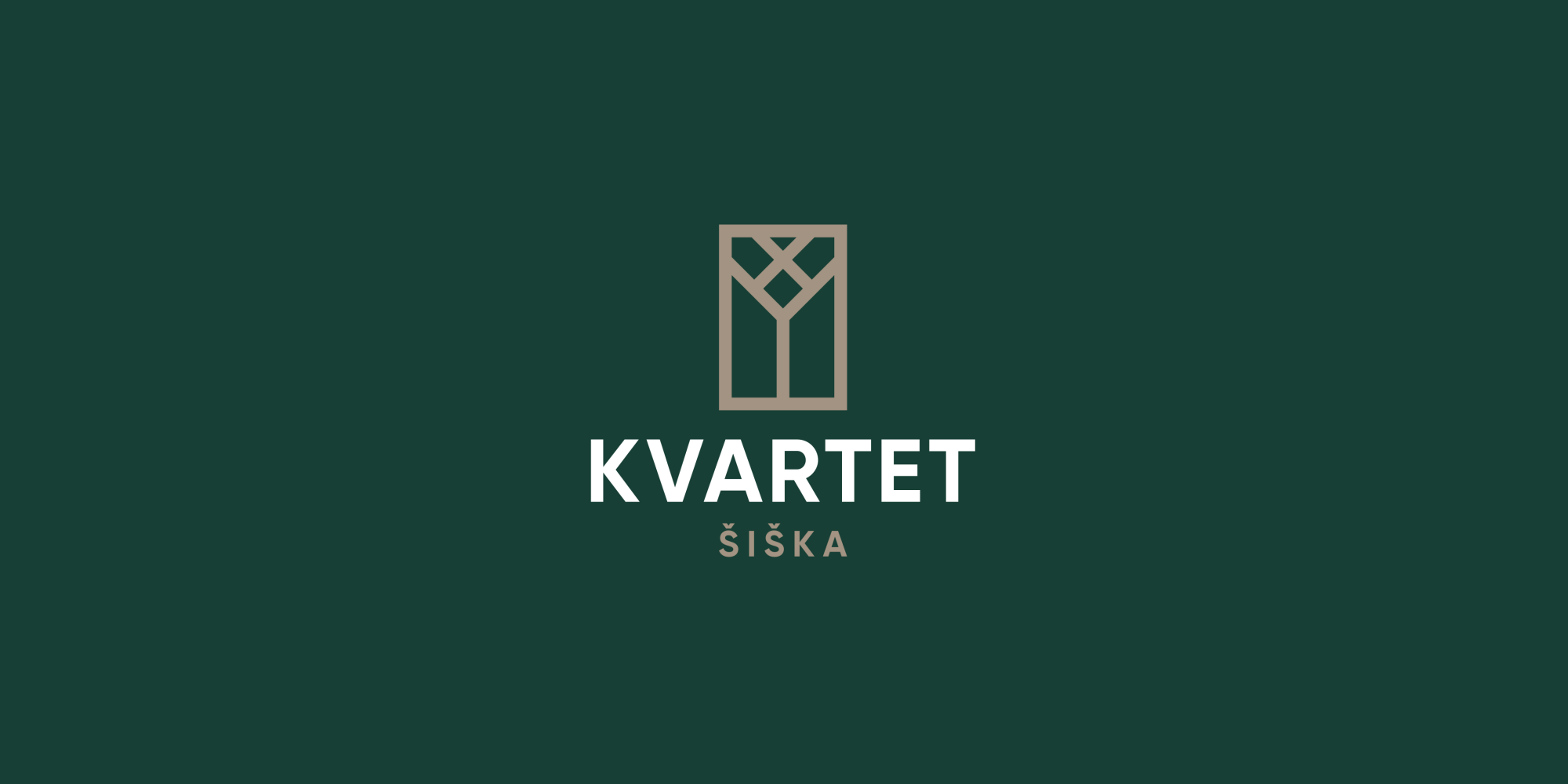 Kvartet logotip zeleno ozadje